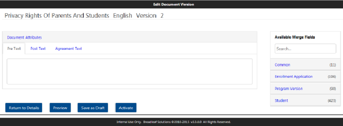 Edit Document Version